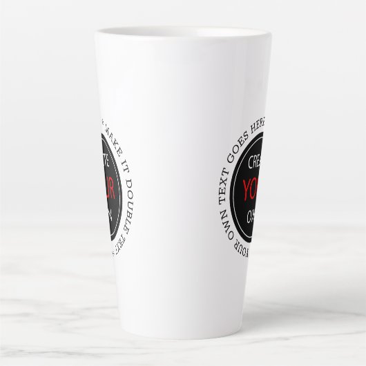 Creëer Your Ewn - Persoonlijk, merknaam / Foto Latte Mok (Voorkant)