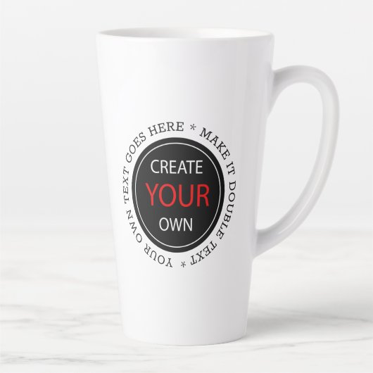 Creëer Your Ewn - Persoonlijk, merknaam / Foto Latte Mok (Rechts)