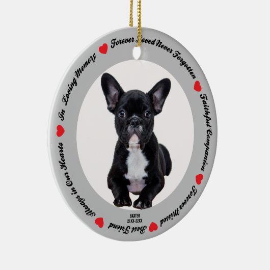 Creëer Your Ewn Pet Dog Memorial Keramisch Ornament (Rechts)