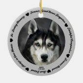 Creëer Your Ewn Pet Dog Memorial Keramisch Ornament (Achterkant)