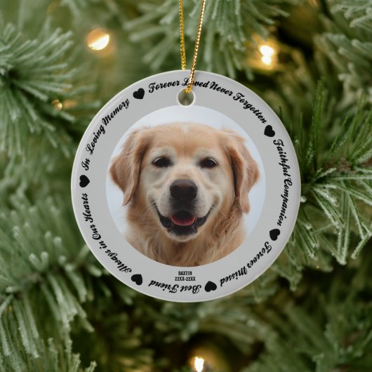 Creëer Your Ewn Pet Dog Memorial Keramisch Ornament (Boom)