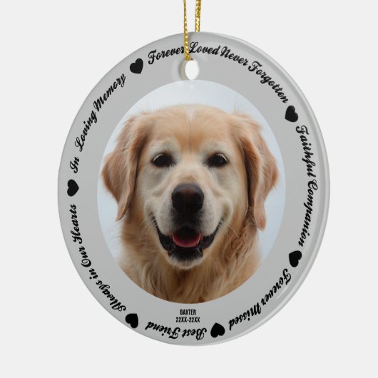 Creëer Your Ewn Pet Dog Memorial Keramisch Ornament (Links)
