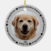 Creëer Your Ewn Pet Dog Memorial Keramisch Ornament (Achterkant)