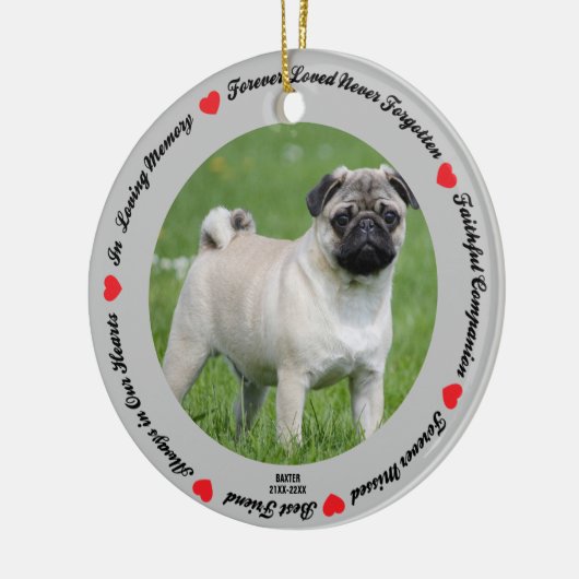 Creëer Your Ewn Pet Dog Memorial Keramisch Ornament (Links)
