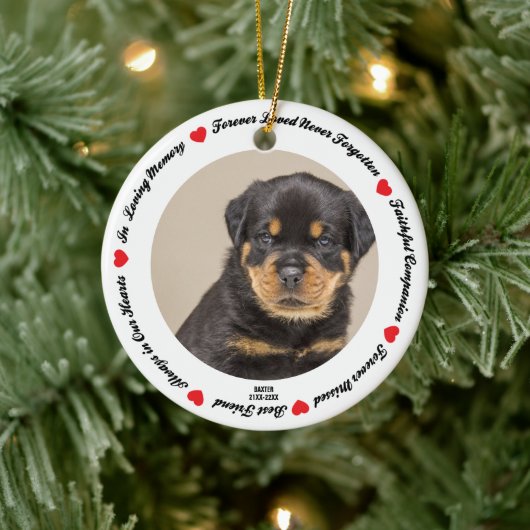 Creëer Your Ewn Pet Dog Memorial Keramisch Ornament