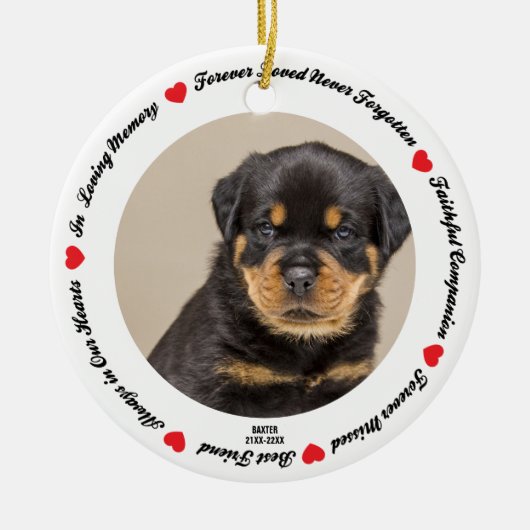 Creëer Your Ewn Pet Dog Memorial Keramisch Ornament (Voorkant)
