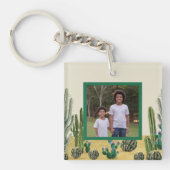 Creëer Your Ewn Photo Boho Cactus Sleutelhanger (Voorkant)