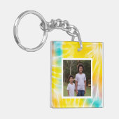 Creëer Your Ewn Photo Bright Tie Dye Sleutelhanger (Voorkant Links)