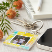 Creëer Your Ewn Photo Bright Tie Dye Sleutelhanger (Voorkant Rechts)