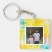 Creëer Your Ewn Photo Bright Tie Dye Sleutelhanger (Voorkant)