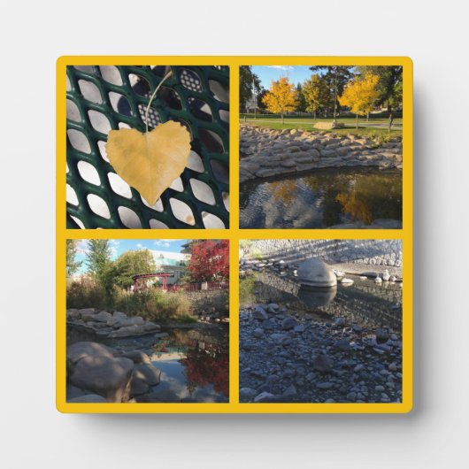 Creëer Your Ewn Photo Collage Gold Fotoplaat (Voorkant)