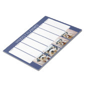 Creëer Your Ewn Photo Collage Navy 4 Afbeeldingen Notitieblok (Schuin)