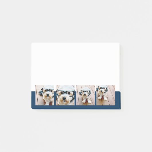 Creëer Your Ewn Photo Collage Navy 4 Afbeeldingen Post-it® Notes (Voorkant)