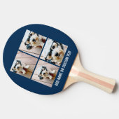 Creëer Your Ewn Photo Collage Navy 4 Afbeeldingen Tafeltennisbatje (Zijkant)