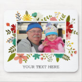 Creëer Your Ewn Photo Floral Lijst Mousepad Muismat (Voorkant)
