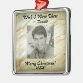 Creëer Your Ewn Photo Marble Faux Finish Metalen Ornament (Links)