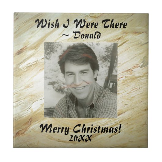 Creëer Your Ewn Photo Marble Faux Finish Tegeltje (Voorkant)