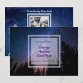 Creëer Your Ewn Photo Memorial Service Kaart (Voorkant / Achterkant)