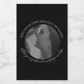 Creëer Your Ewn Photo Mini Wine Bottle Weddenschap Wijn Etiket (Enkel label)