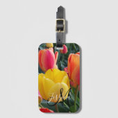 Creëer Your Ewn Photo Monogrammed Bagagelabel (Voorkant (verticaal))