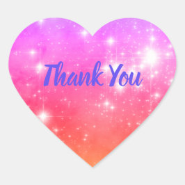 Creëer Your Ewn Rainbow Ombre Foto bedankt Hart Sticker