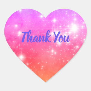 Creëer Your Ewn Rainbow Ombre Foto bedankt Hart Sticker