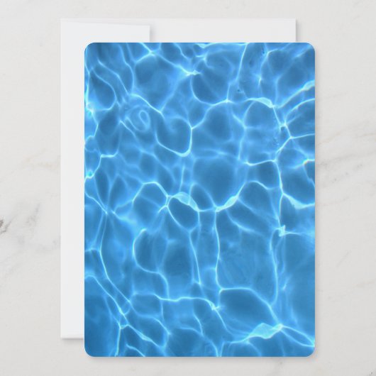 Creëer Your Ewn Swimming Pool Photo Wedding Kaart (Achterkant)