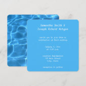 Creëer Your Ewn Swimming Pool Photo Wedding Kaart (Voorkant / Achterkant)