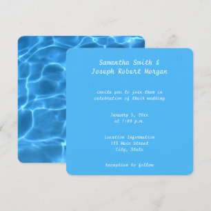 Creëer Your Ewn Swimming Pool Photo Wedding Kaart