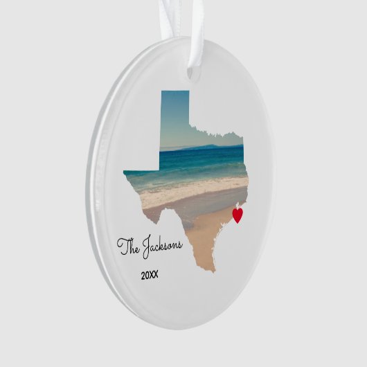 Creëer Your Ewn Texas Beach Trip Photo Ornament (voorkant)