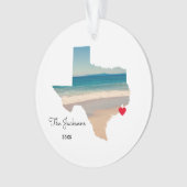 Creëer Your Ewn Texas Beach Trip Photo Ornament (voorkant)