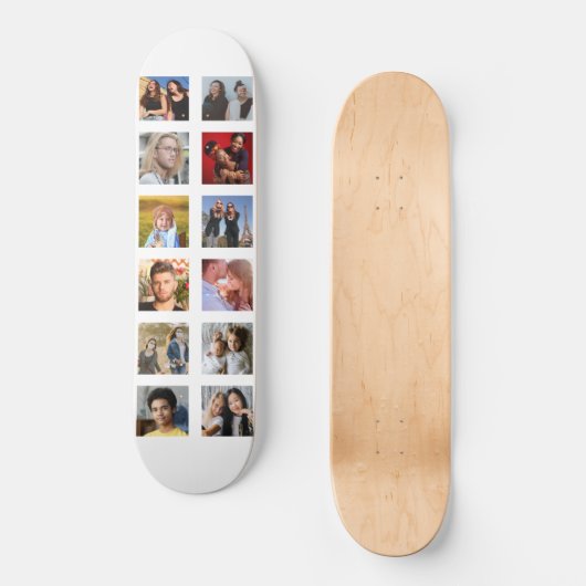 Creëer Your Ewn Trendy 12 Square Photo Persoonlijk Skateboard (Voorkant)