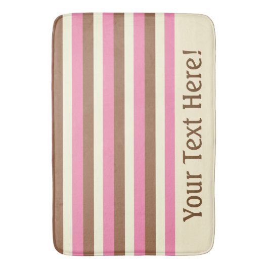 Creëer Your Ewn - Whimsical Neapolitan Stripes Badmat (Voorkant Verticaal)