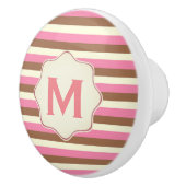 Creëer Your Ewn - Whimsical Neapolitan Stripes Keramische Knop (Rechts)