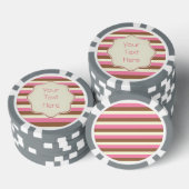 Creëer Your Ewn - Whimsical Neapolitan Stripes Pokerchips (Opstapeling)