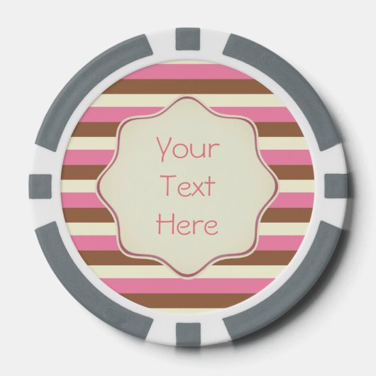Creëer Your Ewn - Whimsical Neapolitan Stripes Pokerchips (Voorkant)