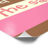 Creëer Your Ewn - Whimsical Neapolitan Stripes Poster (Hoek)