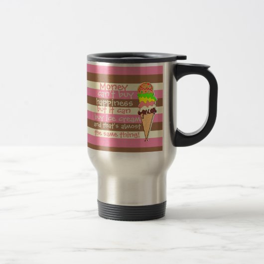 Creëer Your Ewn - Whimsical Neapolitan Stripes Reisbeker (Rechts)