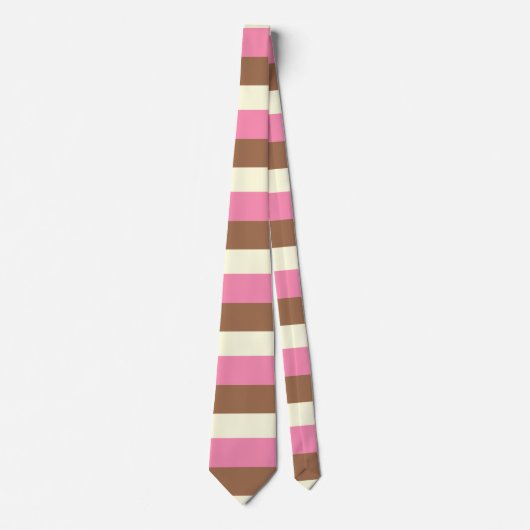 Creëer Your Ewn - Whimsical Neapolitan Stripes Stropdas (Voorkant)