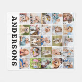 Creëer Your Family Custom Schattige 25 foto's Coll Fleece Deken (Voorkant (Horizontaal))