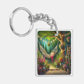 Creëer Your Happy Place Acryl Sleutelhanger (Voorkant Links)