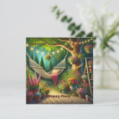 Creëer Your Happy Place Platte Kaart (Staand voorkant)