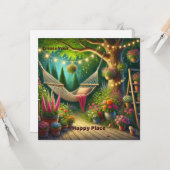 Creëer Your Happy Place Platte Kaart (Voorkant / Achterkant in situ)