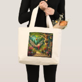 Creëer Your Happy Place - Rustig tuinontwerp Grote Tote Bag (Voorkant (product))