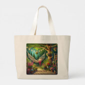 Creëer Your Happy Place - Rustig tuinontwerp Grote Tote Bag (Achterkant)