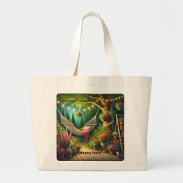 Creëer Your Happy Place - Rustig tuinontwerp Grote Tote Bag