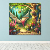 Creëer Your Happy Place - rustige Natuur Canvas Afdruk (Insitu (Houten vloer))