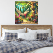 Creëer Your Happy Place - rustige Natuur Canvas Afdruk (Insitu (Slaapkamer))