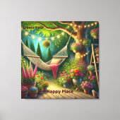 Creëer Your Happy Place - rustige Natuur Canvas Afdruk (Voorkant)