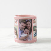 Creëer Your Own 13 Family Photo Collage Roze Mok (Midden)